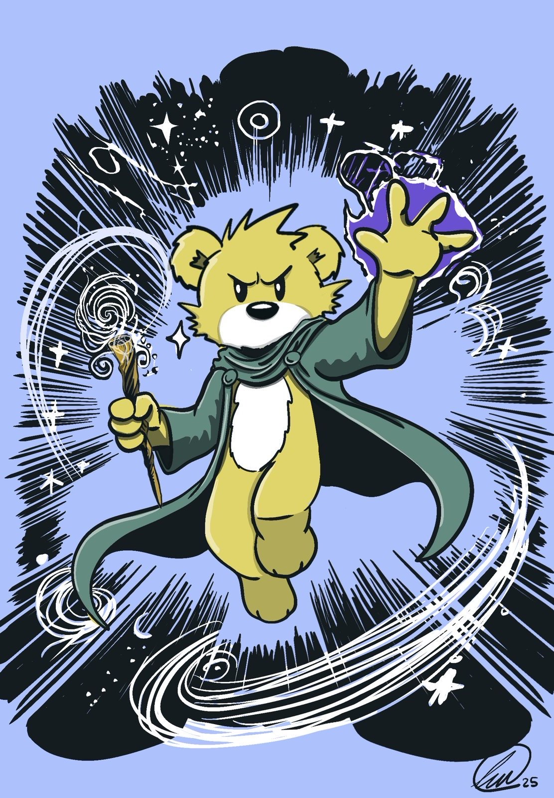 Teo’s Journey: From Curious Bear to Stoic Enchanter